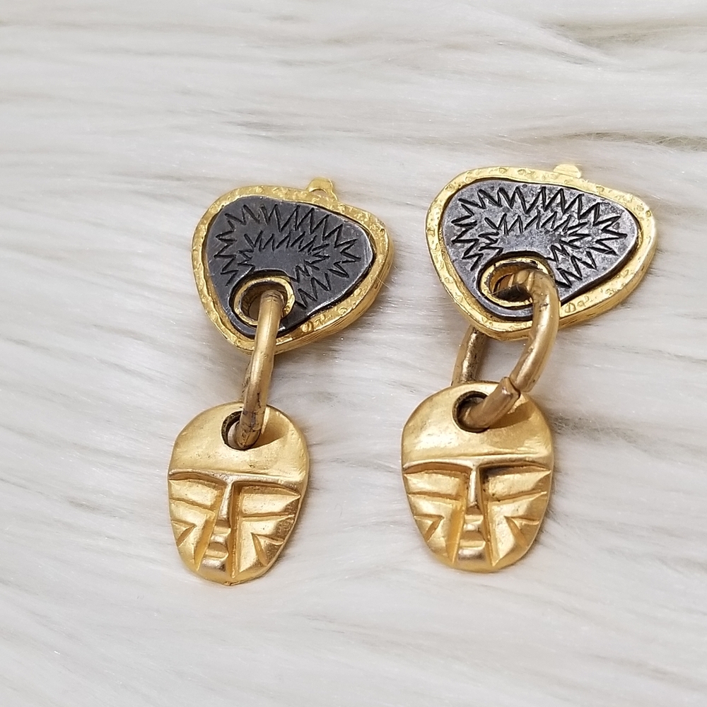 Vintage tribal statement earrings